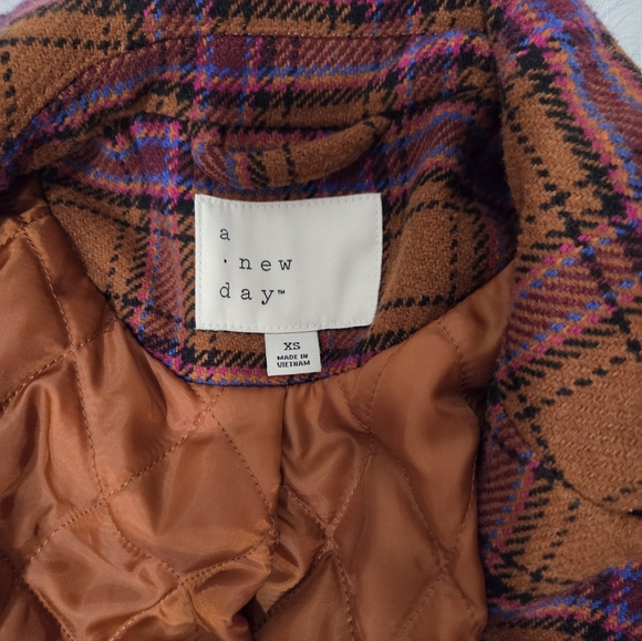 A New Day Plaid Oversized Coatigan in Rust Plaid - Picture 8 of 8